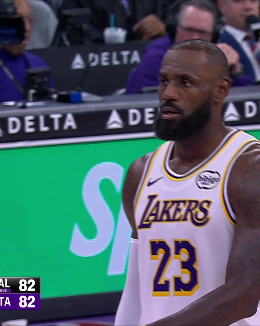 Fan rocking a GOAT costume with a LeBron jersey 😭🐐 