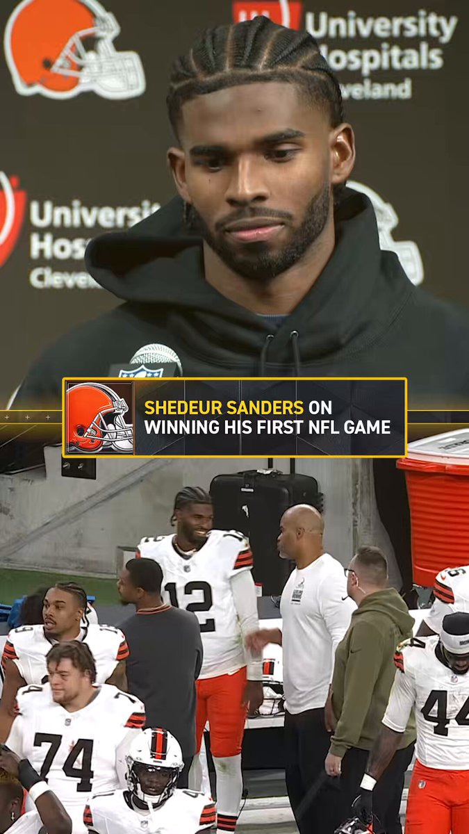 👏 @ShedeurSanders was happy his family was able to watch his first NFL win 

(via @Browns) 