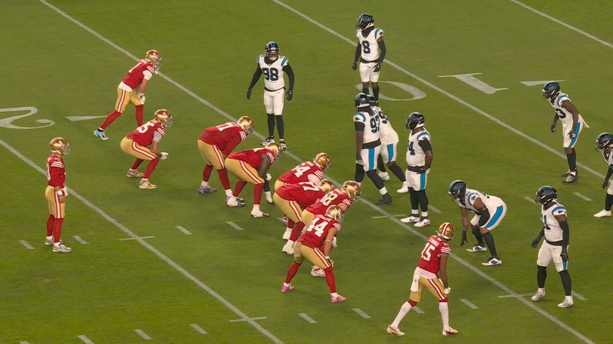 Look at the diving effort from Tershawn Wharton to get off the field 😂

CARvsSF on ESPN/ABC
Stream on @NFLPlus and ESPN App 