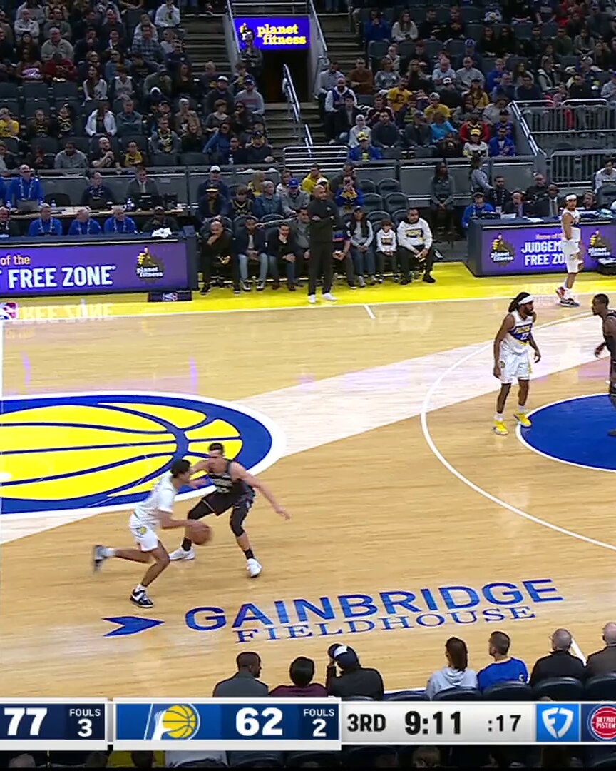 Ben Sheppard finds Bennedict Mathurin in the corner. 