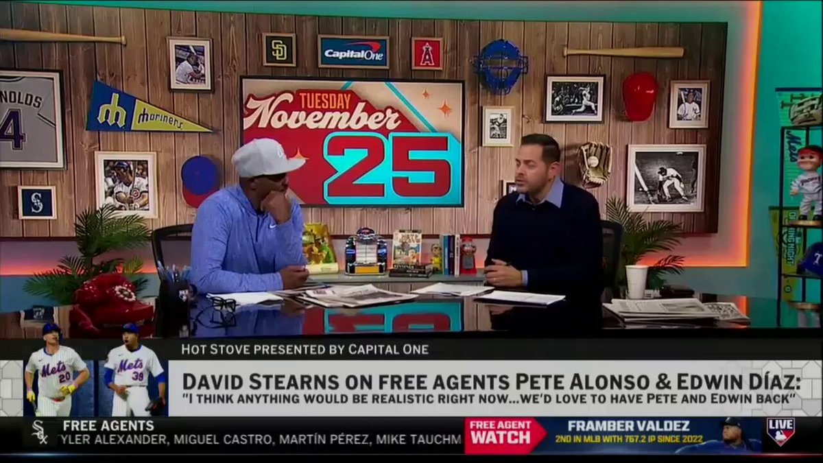 "I think Pete Alonso, because of the power and what he brings to the plate, that is somebody you HAVE to re-sign."

After trading for Marcus Semien, how will the Mets maneuver the free agent market for Alonso and Edwin Díaz?

#MLBNHotStove 