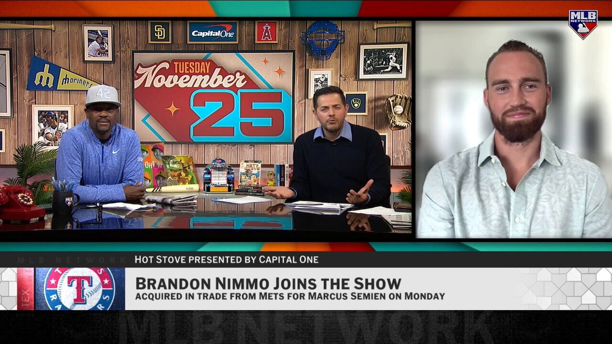 "This was something that I was forfeiting a legacy with the New York Mets, and we would have to really believe that the Rangers wanted to win year in and year out..."

Brandon Nimmo speaks on the decision to waive his no-trade clause for a move to the Rangers. #MLBNHotStove 