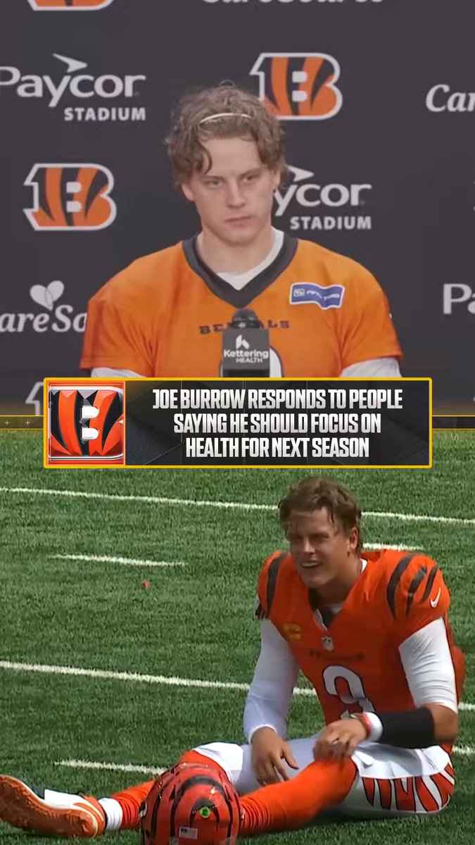 "I'm not going to live my life and play this game scared of something happening."

Joe Burrow responds to those saying he shouldn't return this season with the Bengals sitting at 3-8.

🎥: @Bengals 
