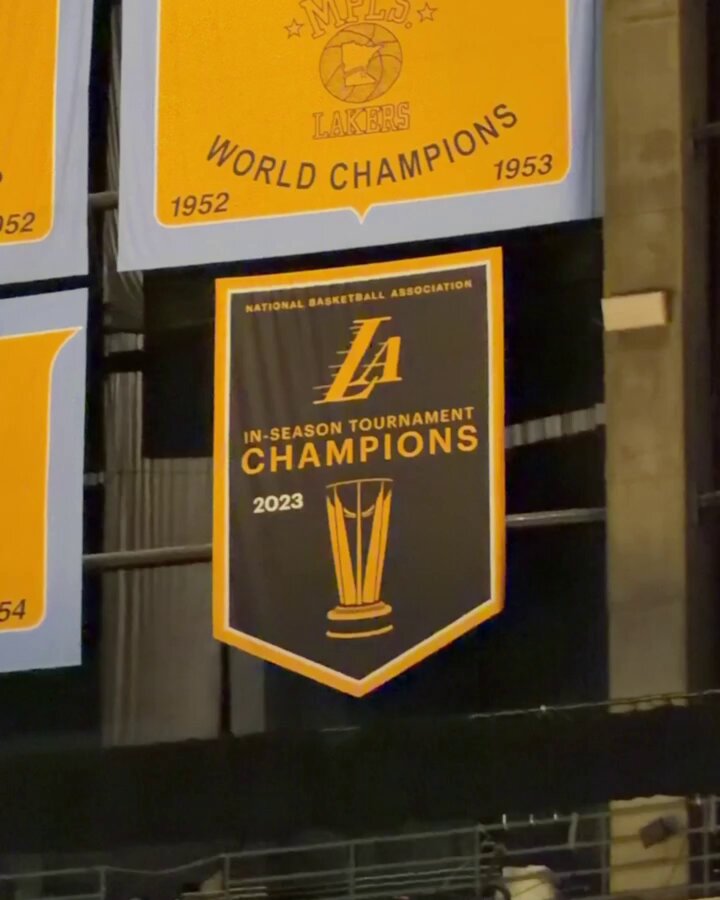 The 2023 @emirates NBA Cup champs debut their 2025 court!

Battle of L.A. as the Lakers, Clippers look to move to 3-0 in West Group B.

🏆 8pm/pt on NBC & Peacock
📺 Check your local listings 