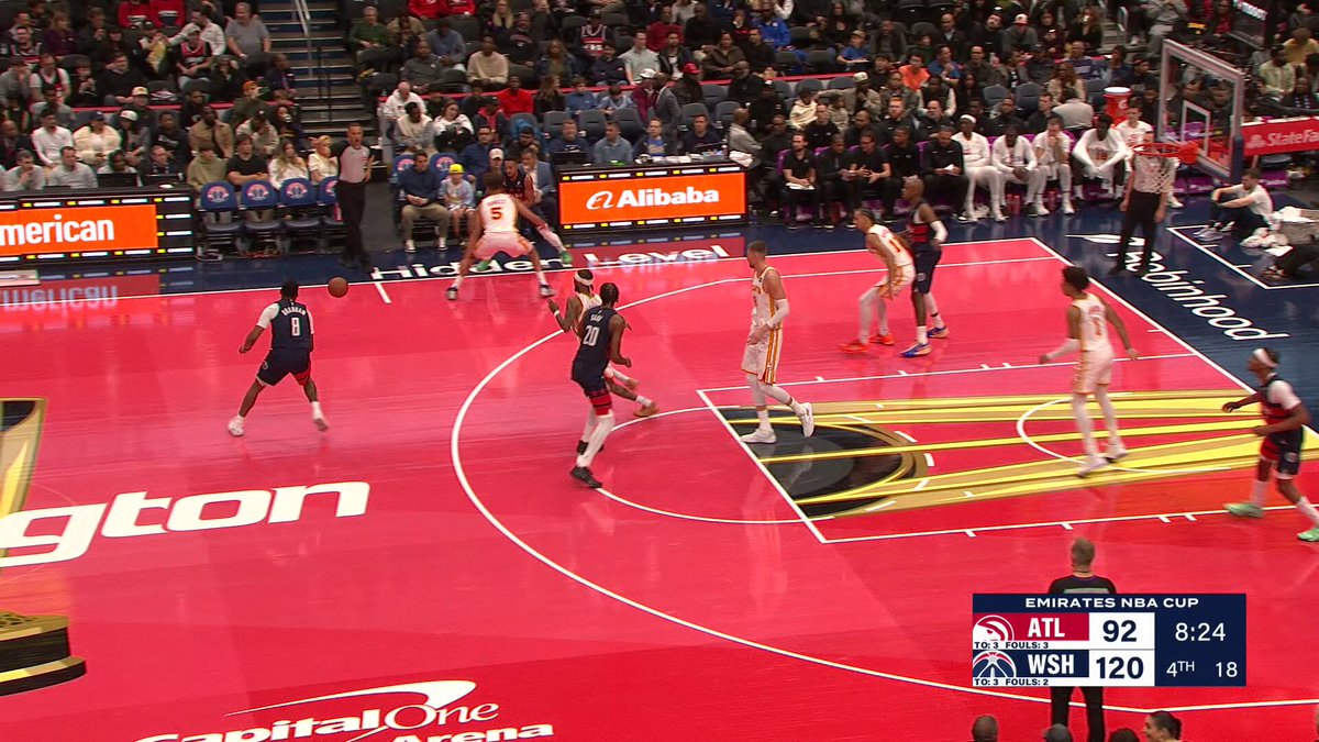 CJ MCOLLUM IS PUTTING ON A SHOW.

42 points.
10-12 from three.

Wizards rolling in @emirates NBA Cup action vs. Atlanta!  