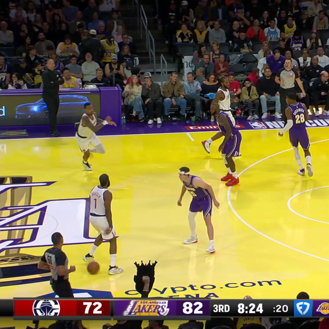 James Harden with the range... WAYYY BACK 👌 