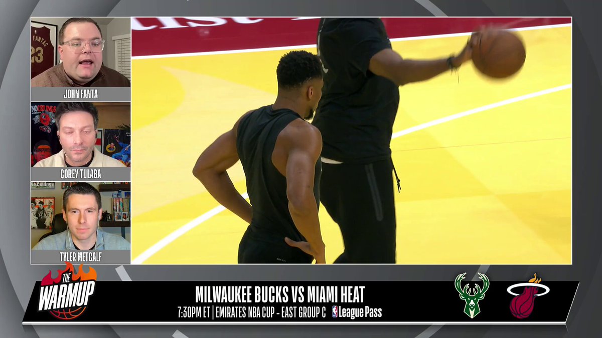 “Whatever you need him to do out there, he’ll do it.”

@John_Fanta, @CoreyTulaba and @tmetcalf11 discuss Giannis Antetokounmpo's unmatched impact ahead of a Bucks/Heat East Group C clash, tonight at 7:30pm/et on NBA League Pass! 