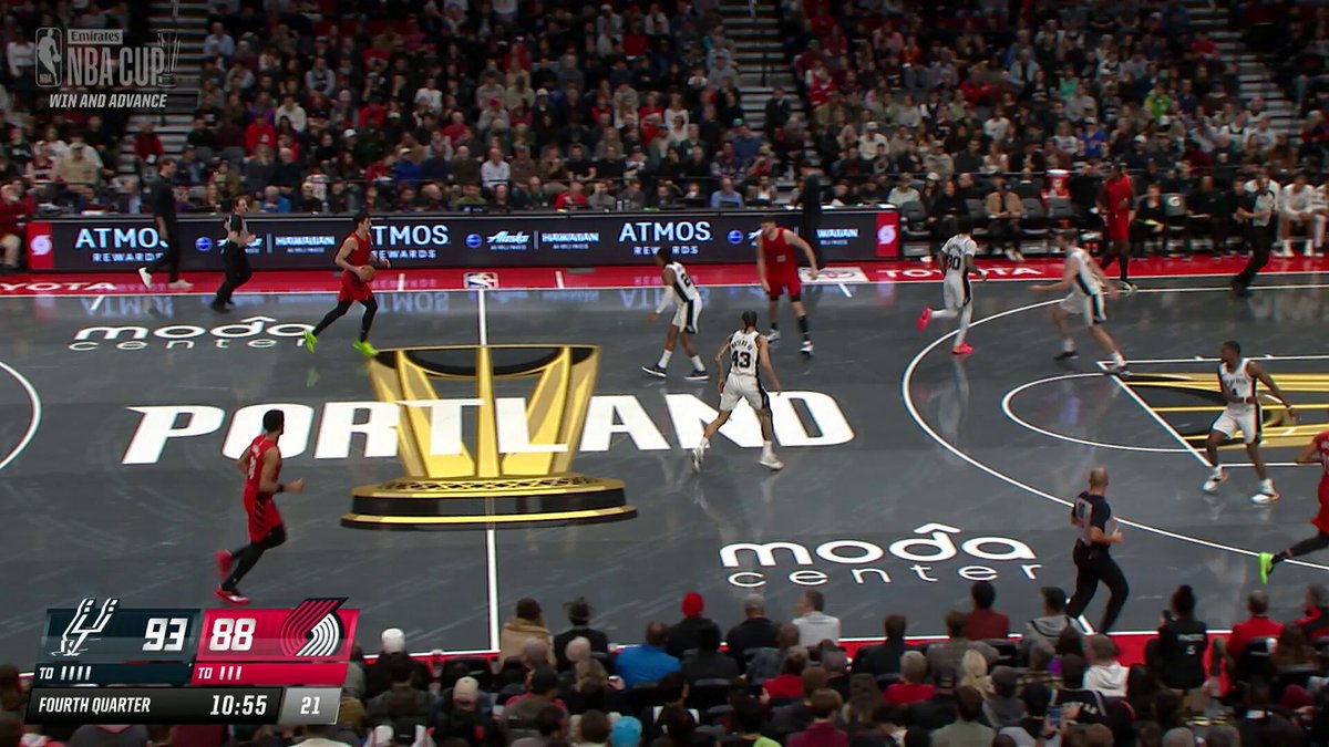 Deni Avdija has 36 points and counting...

🏆 SAS-POR • West Group C
@emirates NBA Cup on NBA League Pass 