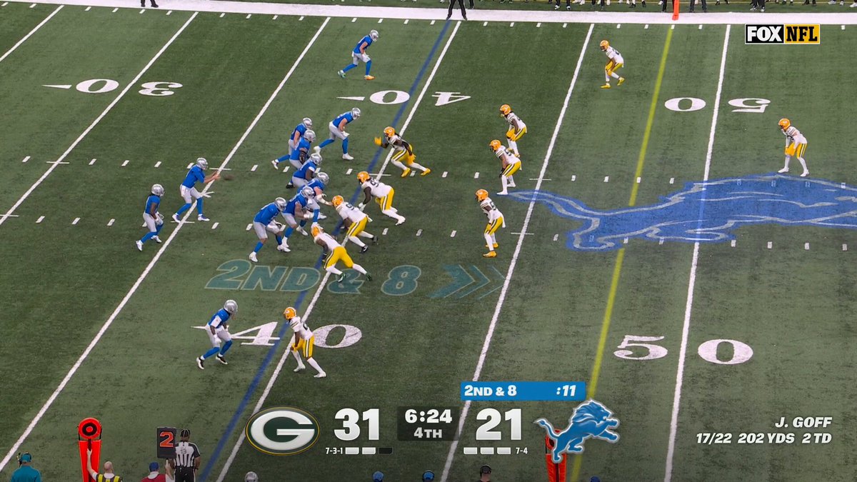 JG hits Jamo for a gain of 44❗

#GBvsDET 📺 FOX 