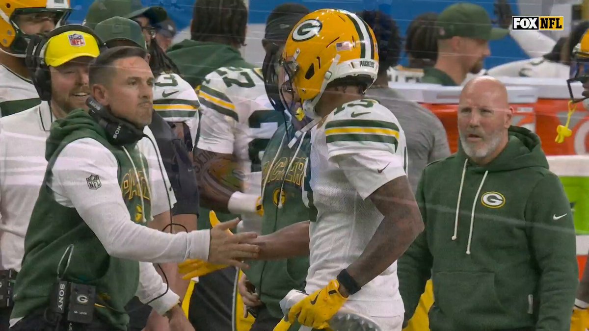 Matt LaFleur was so proud of Dontayvion Wicks 💚 