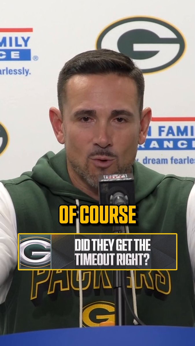 Matt LaFleur was asked if the refs made the right call on the controversial timeout 😂 