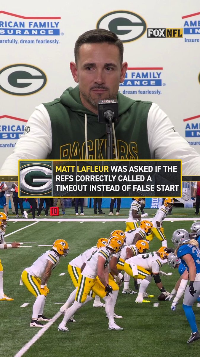 Packers HC Matt LaFleur on the timeout vs false start call. 