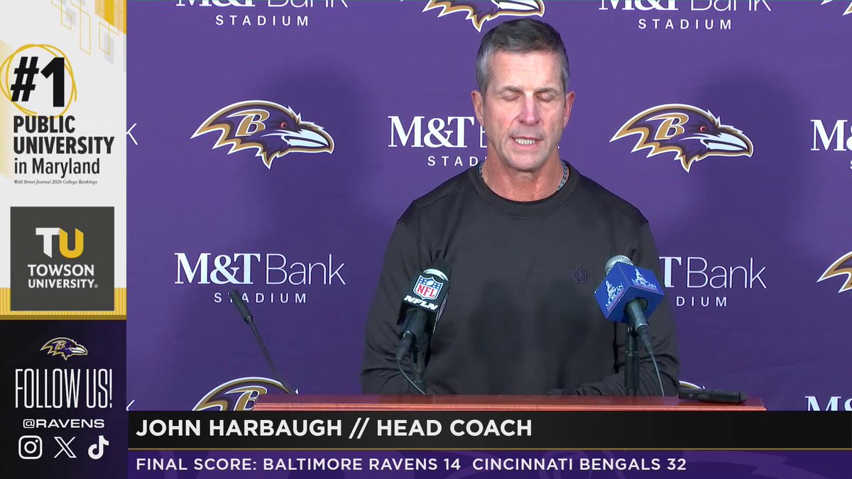 Coach Harbaugh on RB Justice Hill: 