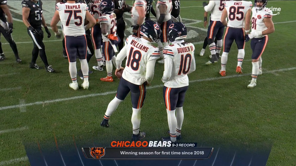 Bears clinch a winning season! @NFLonPrime 