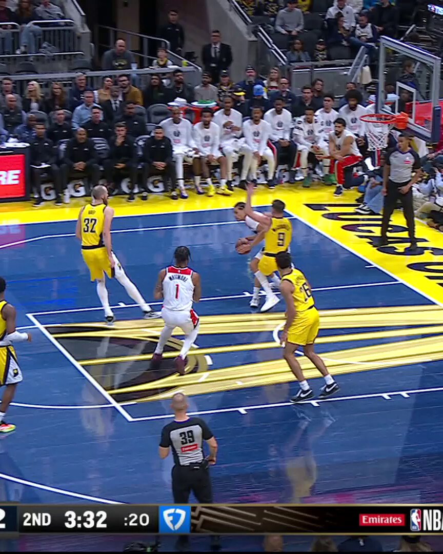 two rejections from Jay Huff + a breakaway slam from Bennedict Mathurin 🔥 