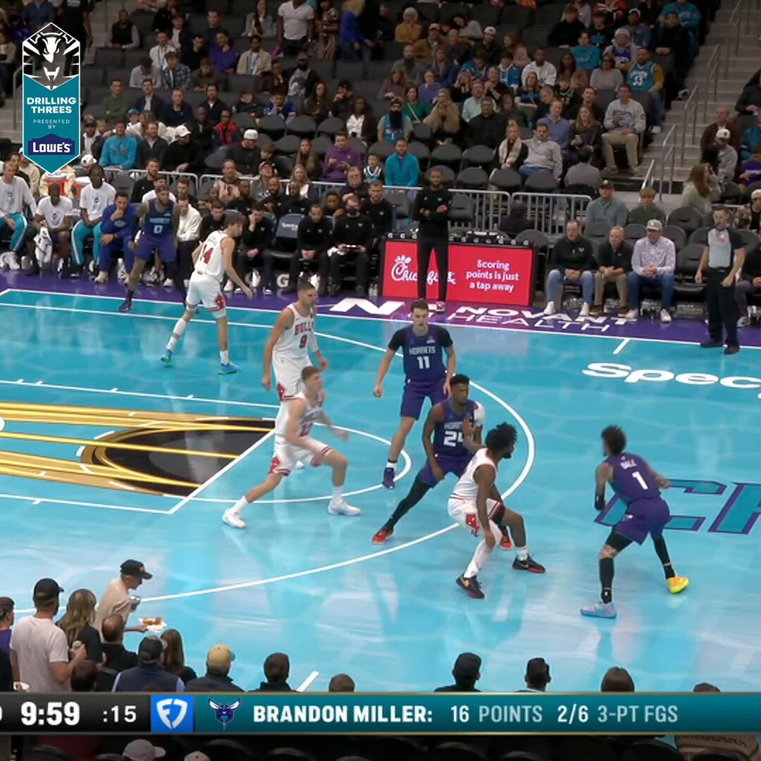 BMill from deep! 

@brandmillerr | @Lowes | 📹 @FDSN_Hornets 