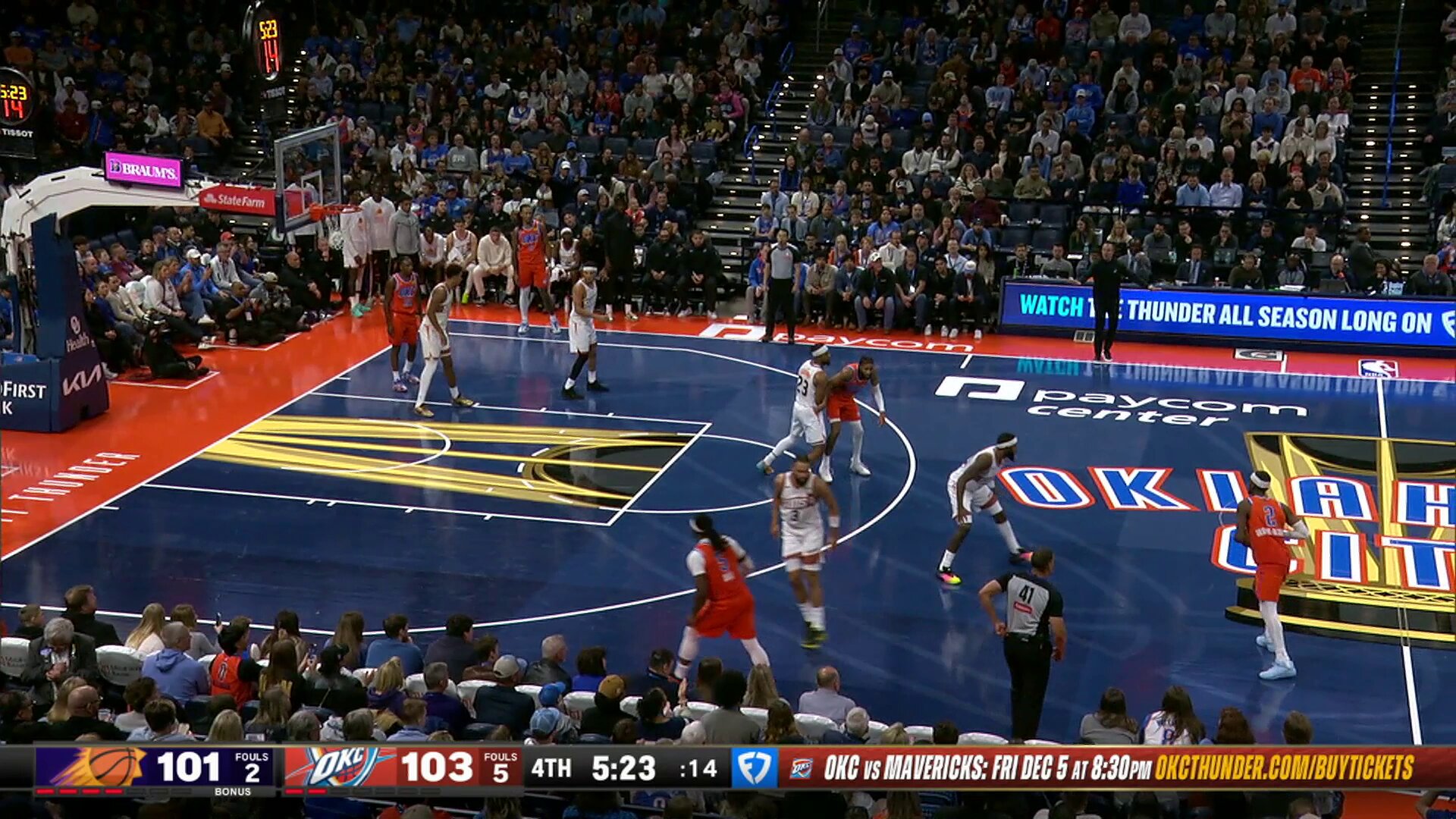 Back-to-back OKC 3s extends their lead!

SGA: 33 PTS, 3-5 3PM
Wallace: 14 PTS, 2-3 3PM

 Winner clinches West Group A
@emirates NBA Cup on NBA League Pass