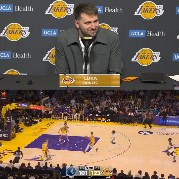 Q: "Is it true he has more dunks that you?"

@lukadoncic: He has the same amount.

AR & Luka's dunk competition continues...  