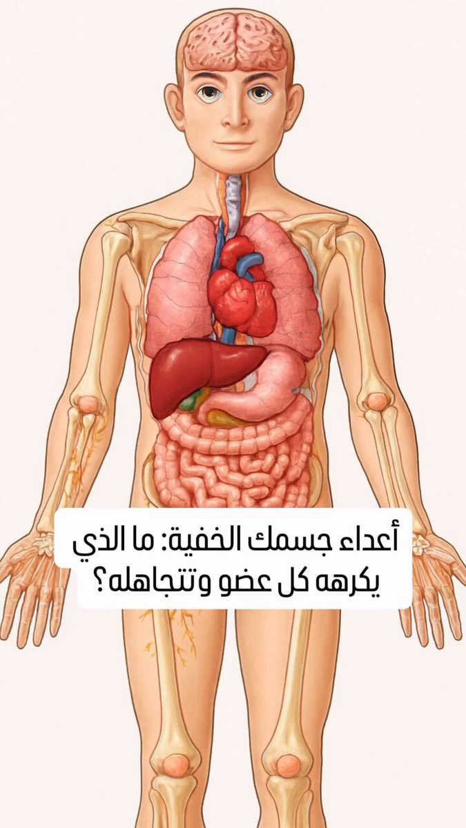 أعداء جسمك الخفية : ما الذي يكرهه كل عضو وتتجاهله !!؟ 