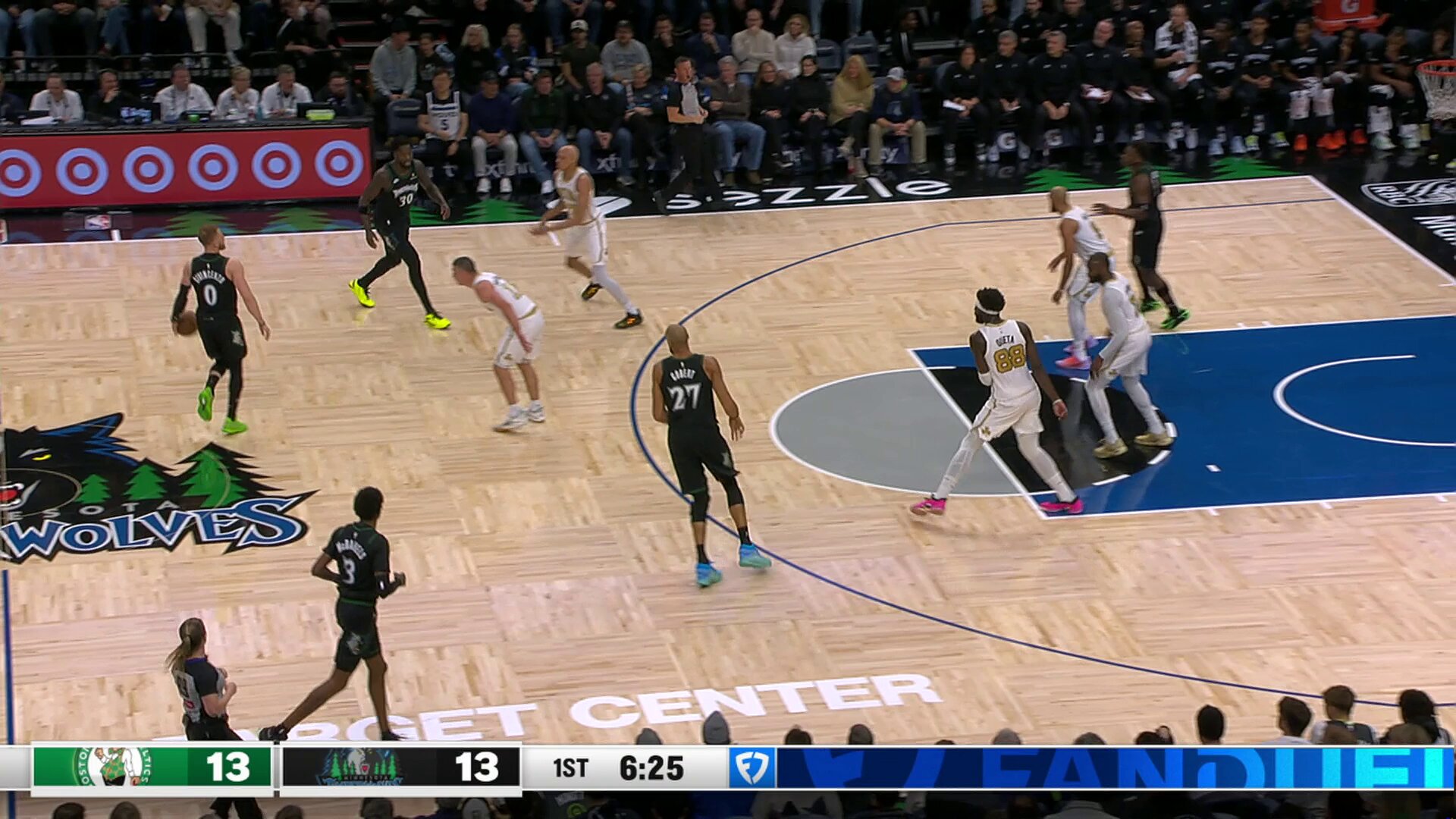 Ant spins &amp; scores off glass 

Timberwolves with the early lead on NBA TV.