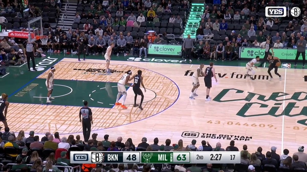 Ben Saraf stops and pops for three. The rookie had seven points on 3/4 shooting with five assists and one turnover in 14 first-half minutes.

Looking good in his first extended NBA action in over a month. 