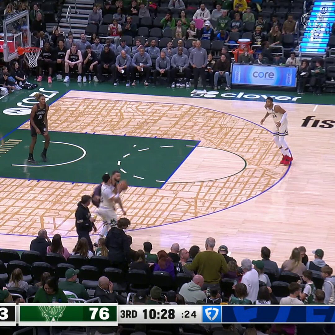 Rollins steals it and Giannis slams it in traffic! 