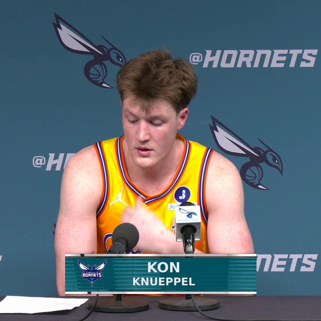 "We drew up the play, I was kinda the first option in the set... Sion [James] looked away from me for a second and then he saw I was open and threw it..."

Kon Knueppel (20 PTS, 4 3PM) breaks down his game-tying shot in the 4Q vs. Toronto!

Hornets would wind up winning in OT.  