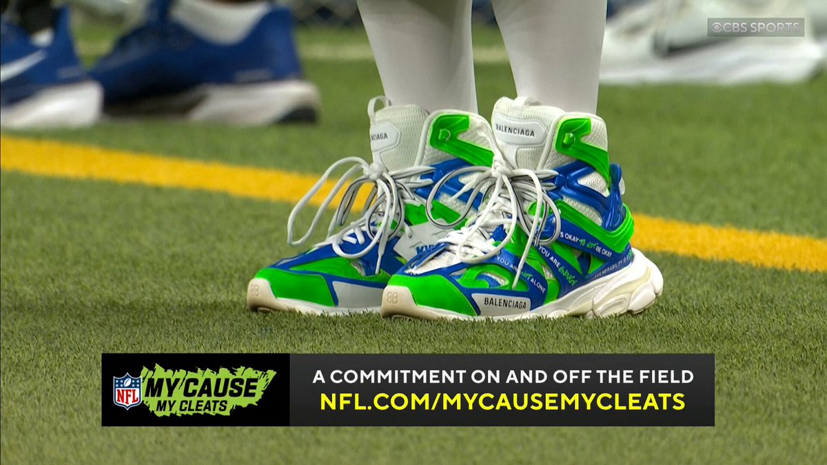 Colts owner Carlie Irsay-Gordon wearing Kicking The Stigma-inspired shoes in honor of My Cause My Cleats week 