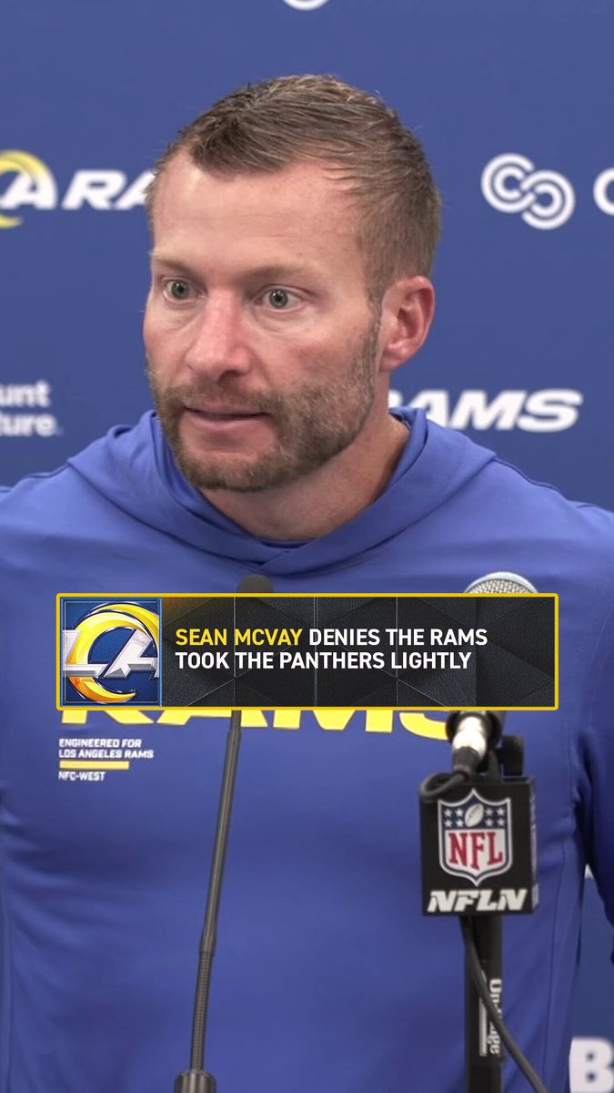 Sean McVay rejects the idea that the Rams underestimated Panthers 