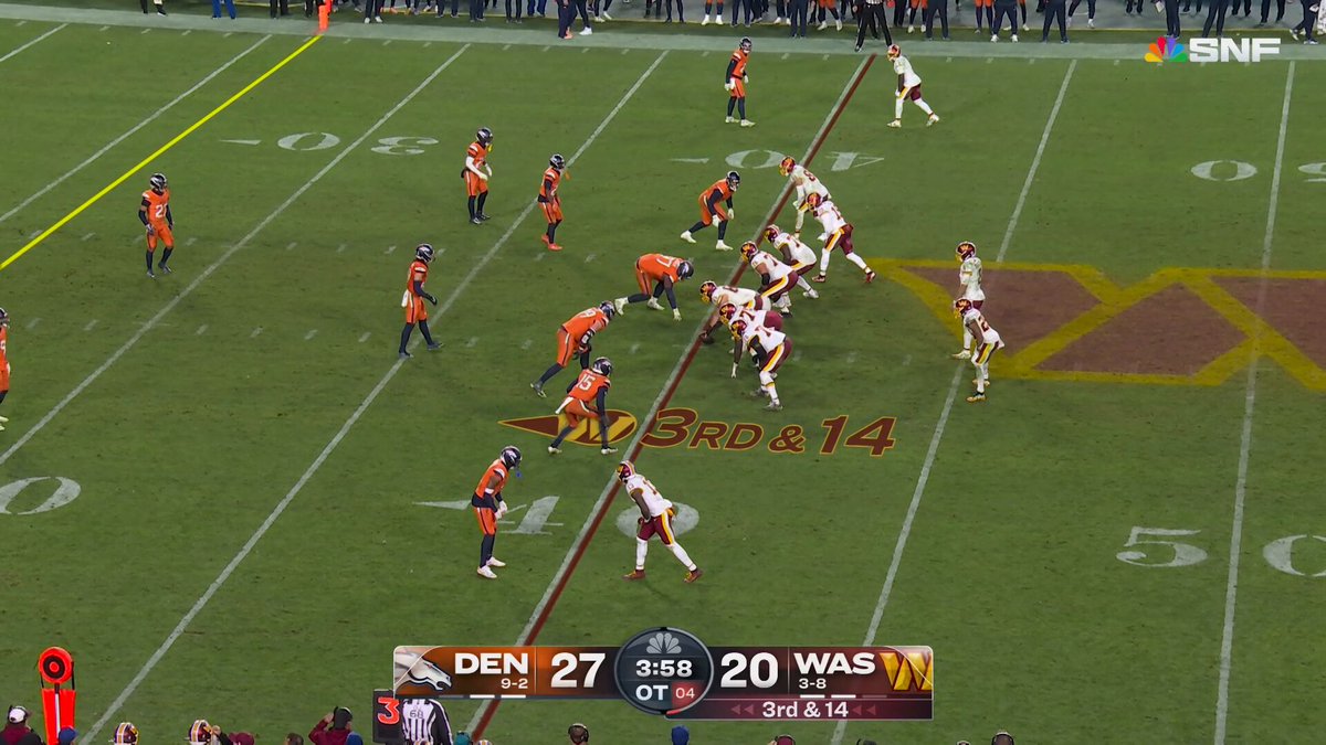 MARIOTA TO DEEBO DOWN TO THE ONE.

DENvsWAS on NBC
Stream on @NFLPlus + Peacock 