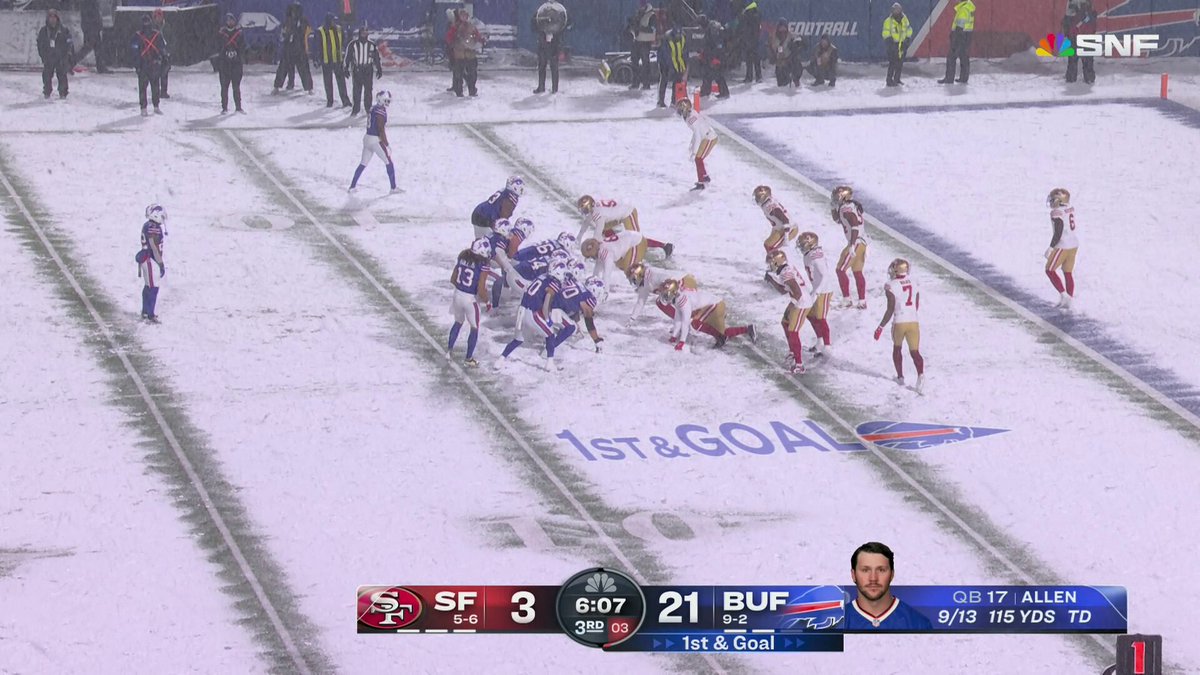 Josh Allen made this insane play in the snow one year ago today 😳 