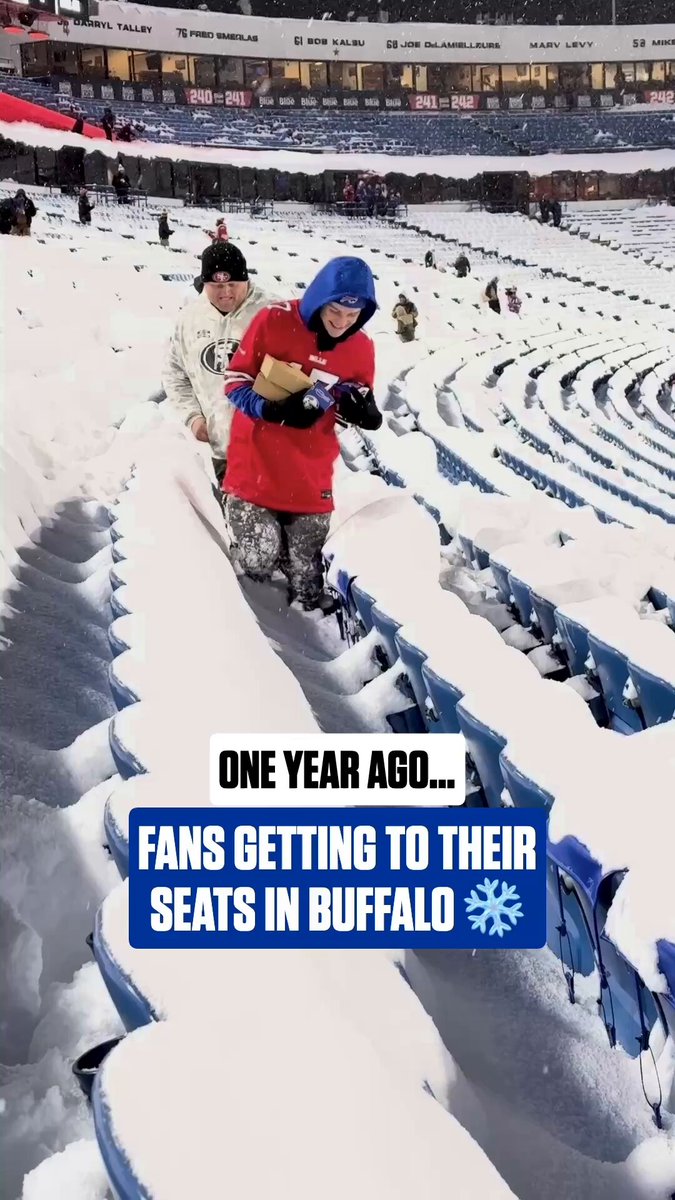 A little snow never stops Bills fans 😂 