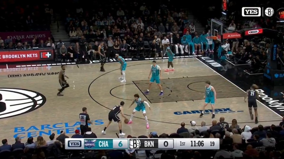 Egor Demin follows his blocked jumper for a layup then jumps the passing lane for a steal and transition bucket. 