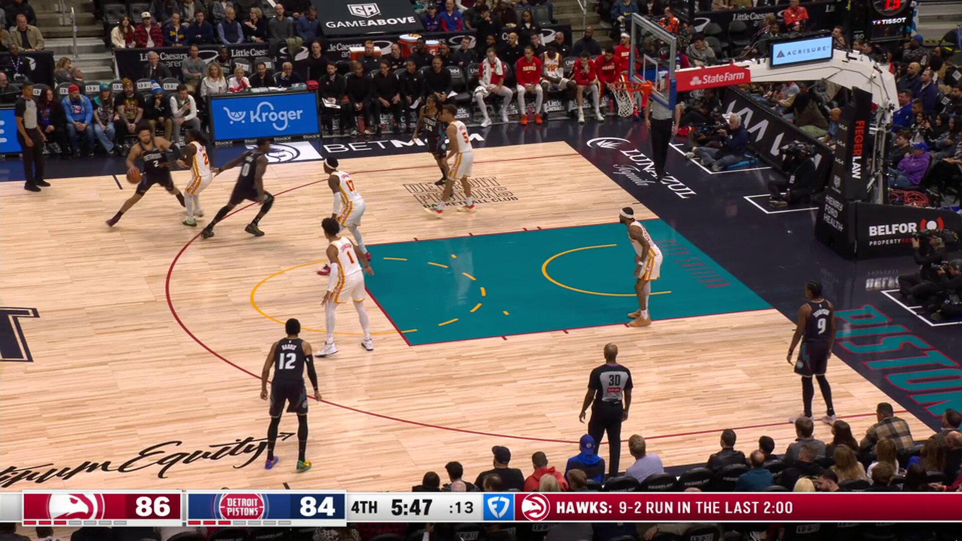 Okongwu's great defense ➡️ Johnson's triple

Jalen Johnson has 26 for the Hawks!