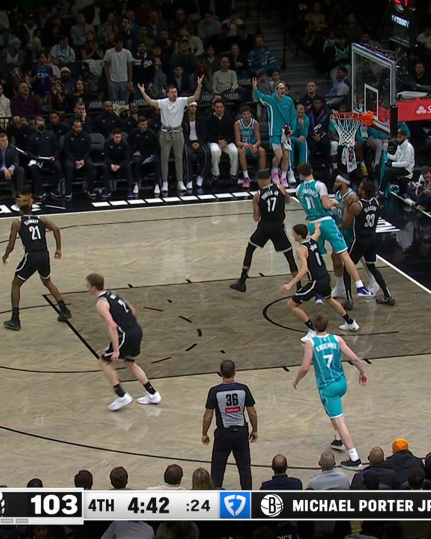 Nets put on a DUNK CONTEST in the 4th against the Hornets 😳🔥🔥 