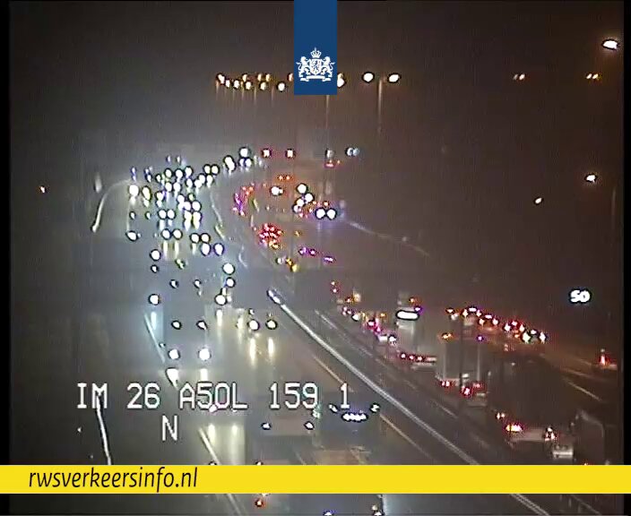 Verkeersongeval op de A50 richting Arnhem zorgt voor vertraging