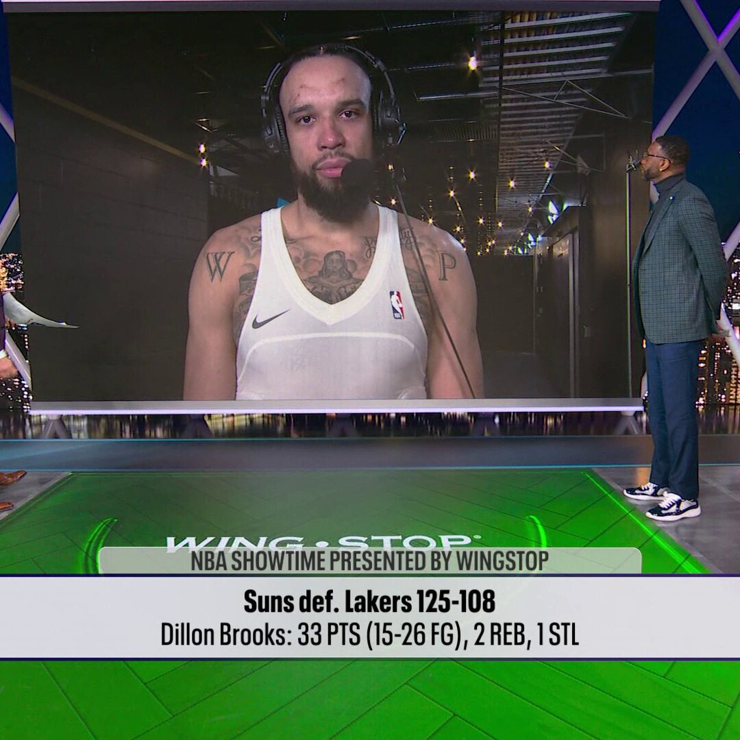 "We come out there and play hard every single night."

@dillonbrooks24 (33 PTS) on what makes the Suns successful!  