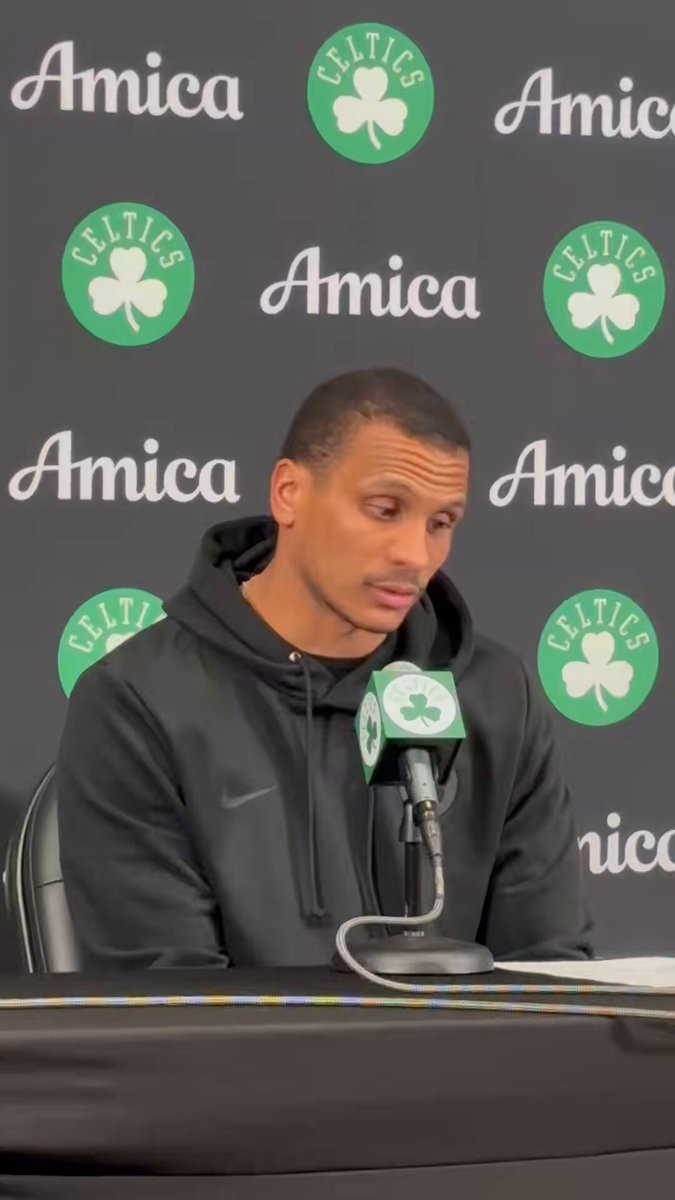 Joe Mazzulla on how Josh Minott and Jordan Walsh stepped up in the 4th:

“It was an evolution for both Jordan and Josh.”

“And both those guys did a good job down the stretch of just kind of executing versus the proper coverage.” 