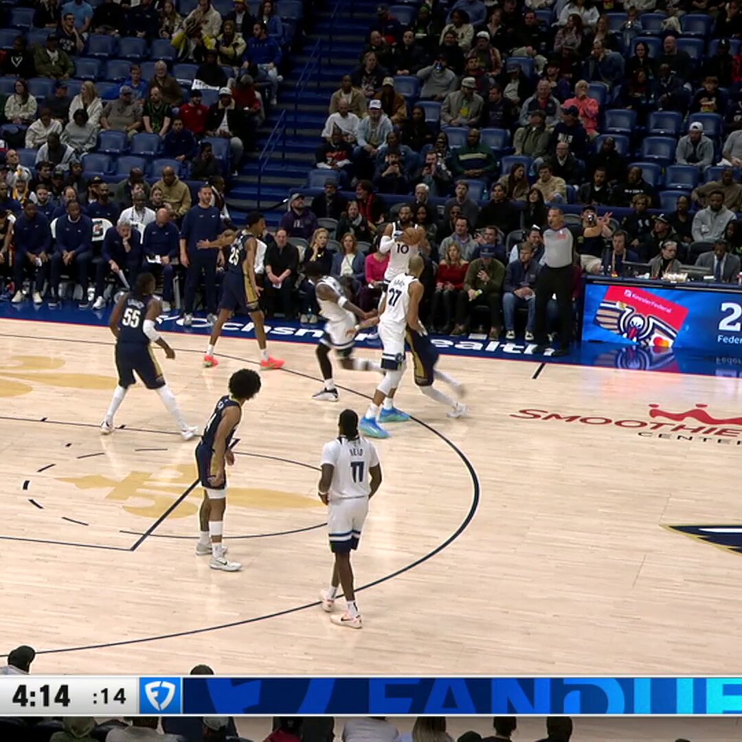 ANTHONY EDWARDS' ELITE SCORING RUN CONTINUES! 

 44 PTS 
 5 REB
 4 AST
 6 3PM

His 6th consecutive 30+ PT game leads Minnesota to their 3rd straight win.