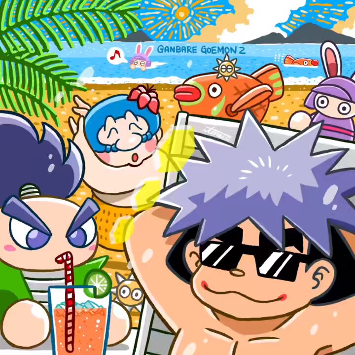 がんばれゴエモン2 全ステージイラストまとめ #illustration