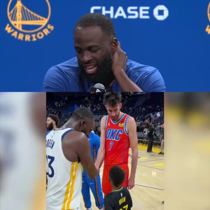 Draymond’s son asked to meet Chet after Thunder-Warriors last night 🤝 
