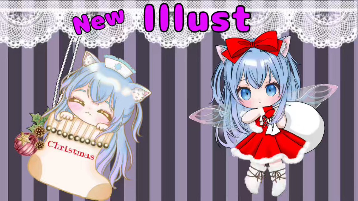 アイコンにもなってるサンタさんと動く靴下に入った猫です…(*ΦωΦ)ｱﾊｧ