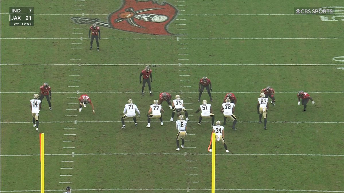 First sack of the season for Chris Braswell 🙌

📺: #NOvsTB on CBS 