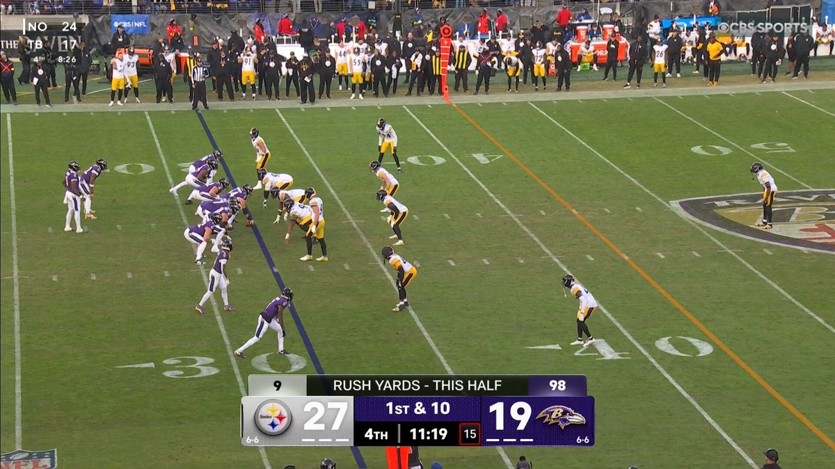 35-yard completion to Zay Flowers!!! Tune in on CBS. 