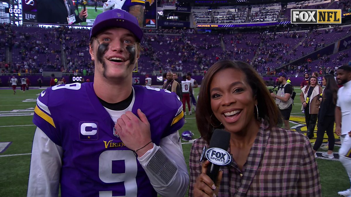JJ McCarthy and the @Vikings picked up a dominant shutout win over the Commanders

@Kristina_Pink caught up with the Minnesota QB ⬇️ 