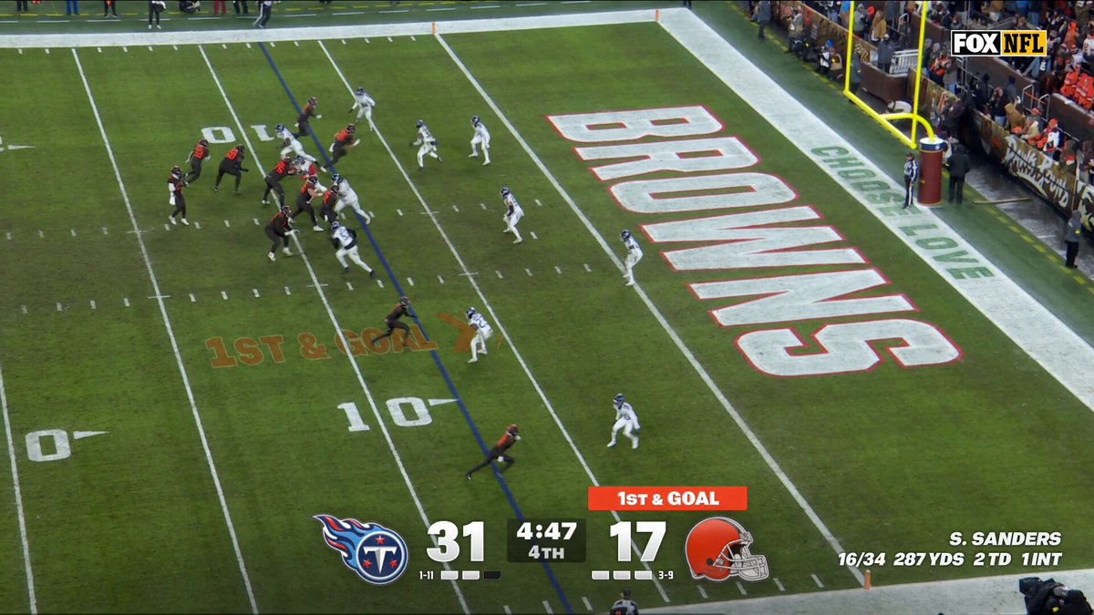 Shedeur takes it himself for his first NFL rushing TD

#TENvsCLE on Fox and NFL+ 