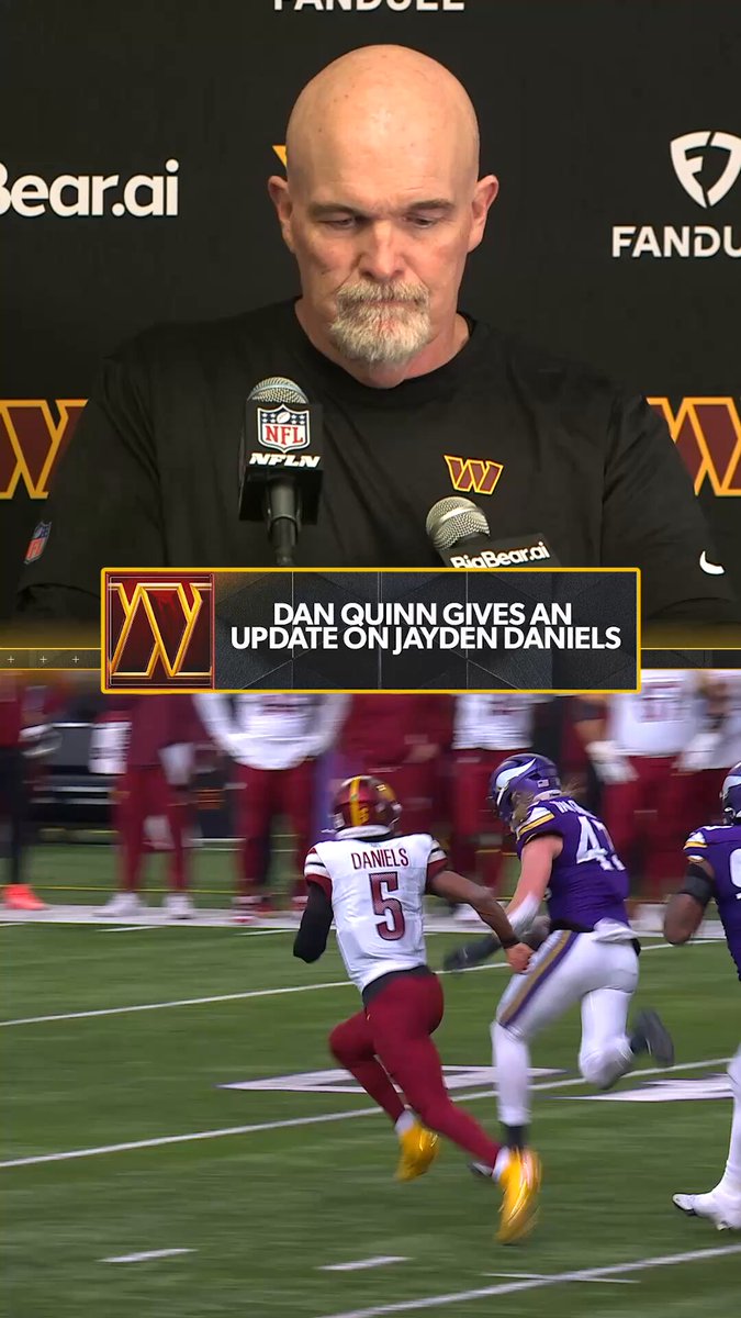 Commanders HC Dan Quinn on Jayden Daniels’ injury 
