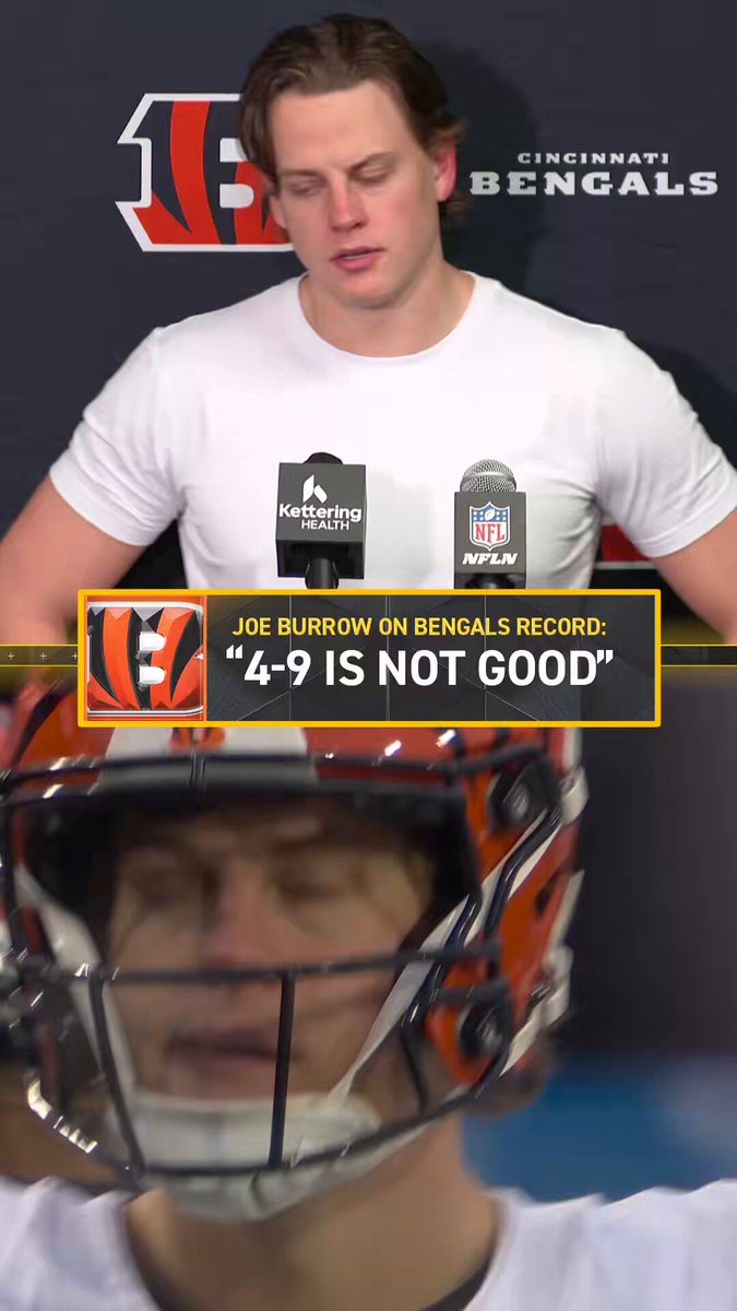 Joe Burrow is not pleased with the Bengals record 