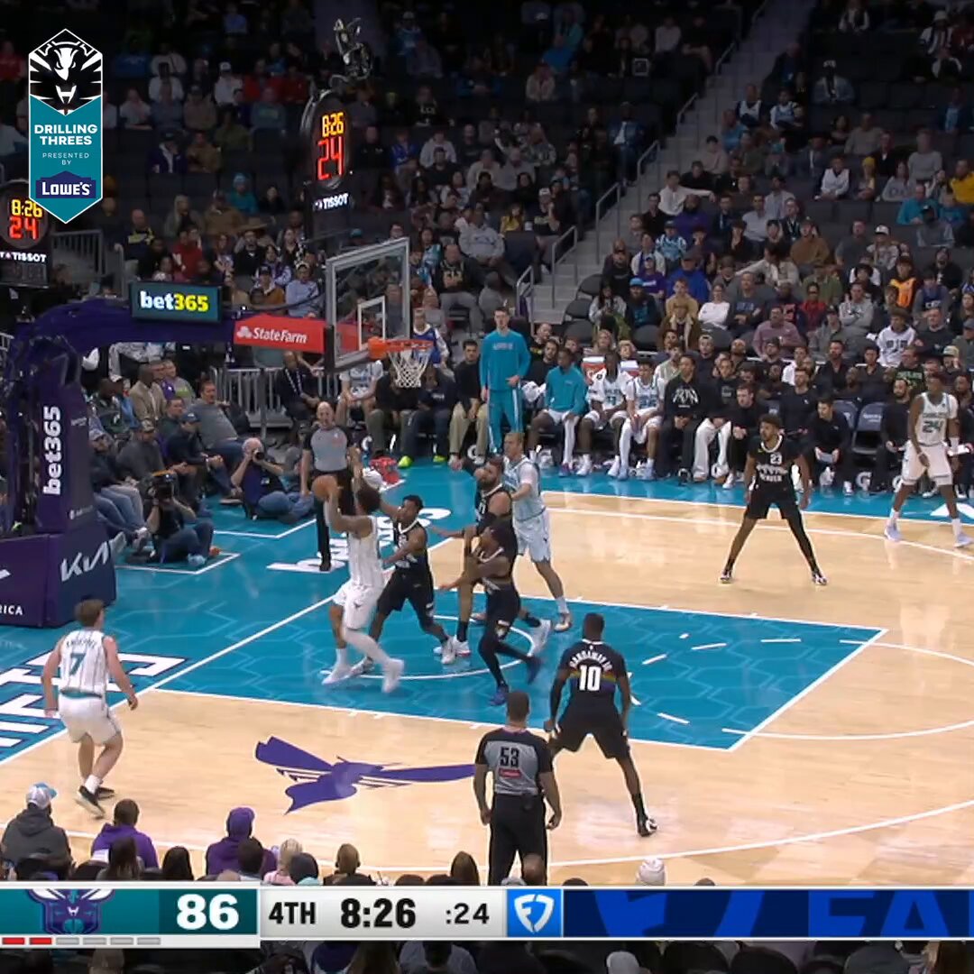 4-point play for @brandmillerr 🤯

📹 @FDSN_Hornets | @Lowes 