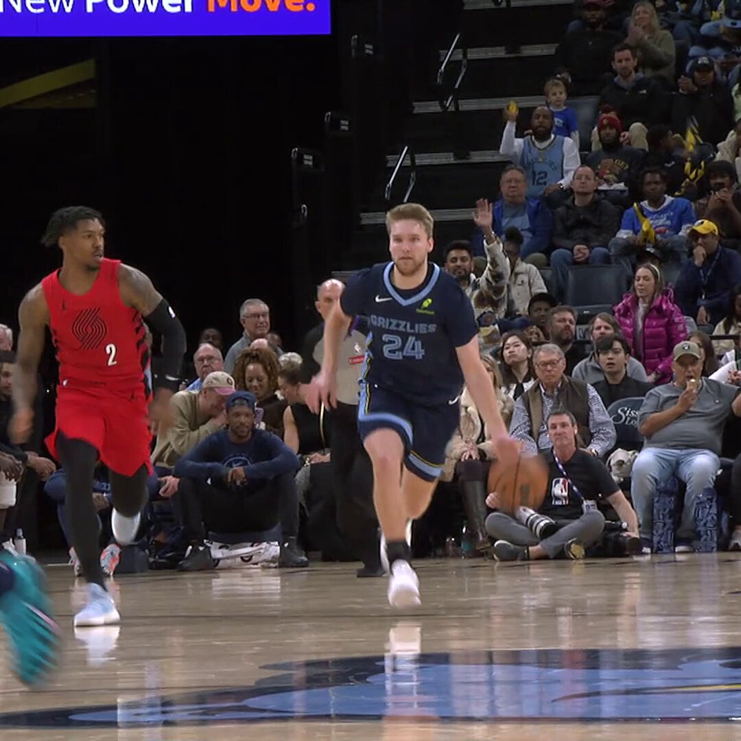 Cam Spencer with the no-look dime to Santi Aldama for the reverse! 

Grizzlies leading the Trail Blazers on NBA League Pass: